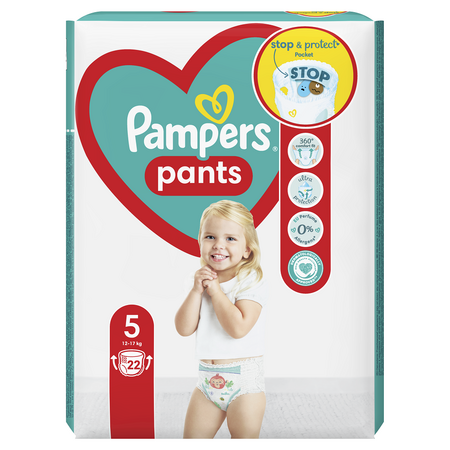 Scutece Pants Stop&Protect, Nr. 5, 11-18 kg, 22 bucati, Pampers 531365