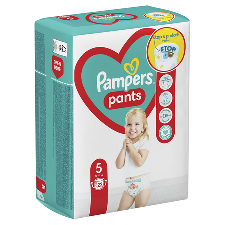 Scutece Pants Stop&Protect, Nr. 5, 11-18 kg, 22 bucati, Pampers 531366