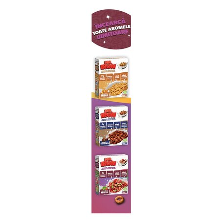 Cereale din ovaz fara zahar si fara gluten cu aroma de fructe inghetate, 250 g, Mr. Iron 707647