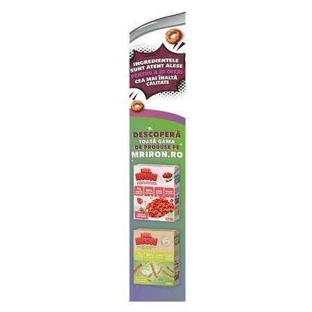 Cereale din ovaz fara zahar si fara gluten cu aroma de fructe inghetate, 250 g, Mr. Iron 707646