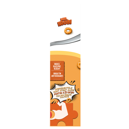 Cereale din ovaz fara zahar si fara gluten cu miere inghetata, 250 g, Mr. Iron 673235