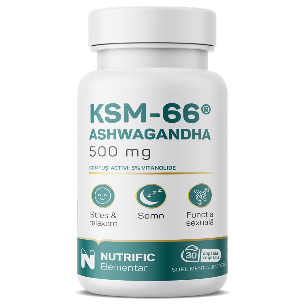 Ashwagandha KSM, 500mg, 30 capsule, Nutrific