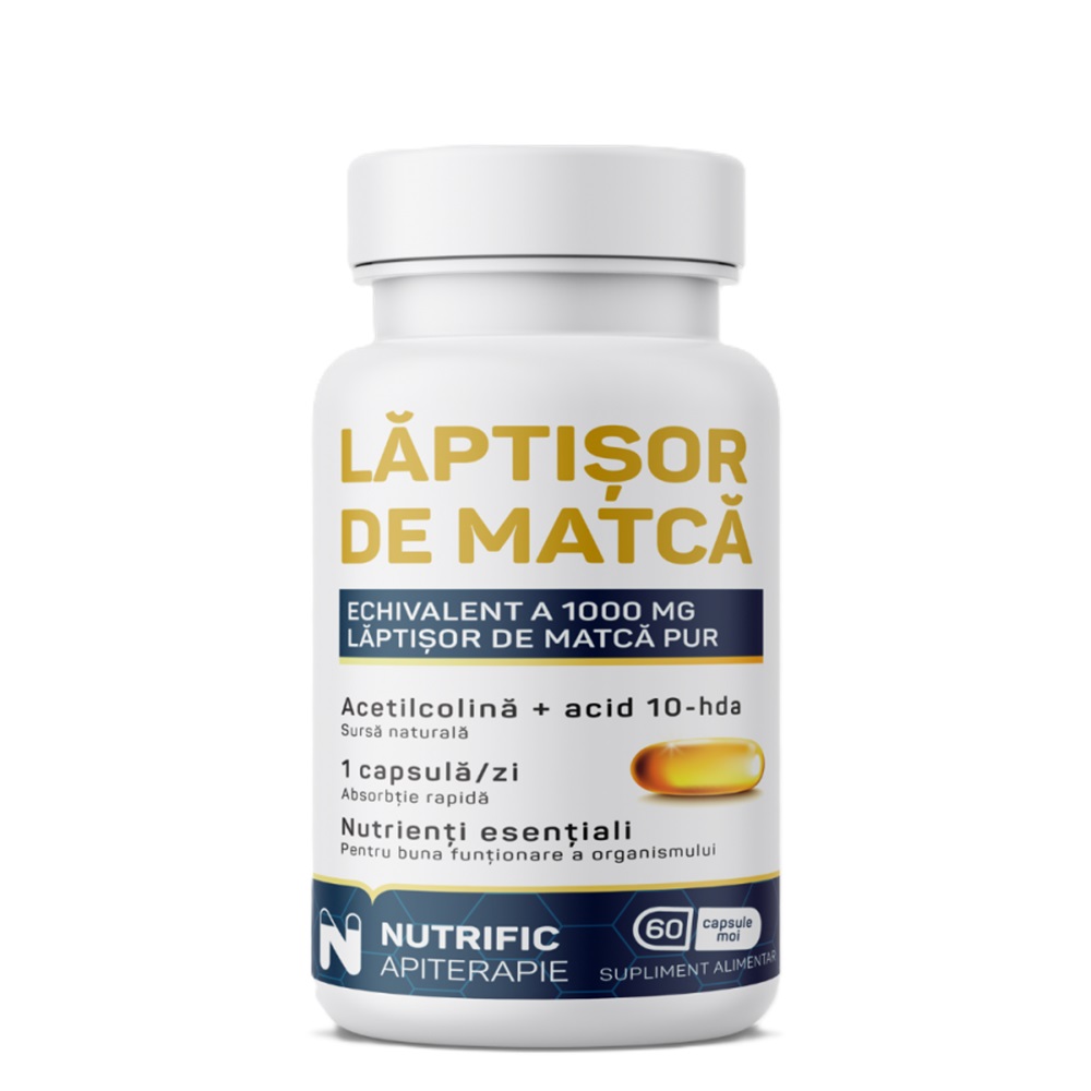 Laptisor de matca, 60 capsule, Nutrific