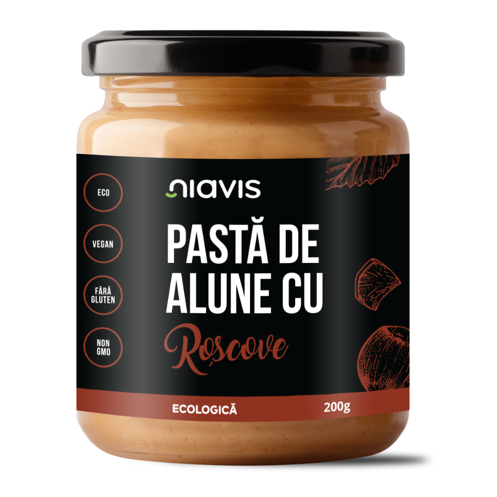 Pasta de Alune cu Roscove Bio, 200 g, Niavis