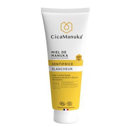 Pasta de dinti pentru albire cu miere de manuka IAA15+, 75 ml, CicaManuka