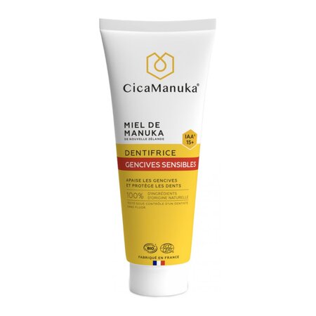Pasta de dinti pentru gingii sensibile cu miere de manuka IAA15+, 75 ml, CicaManuka