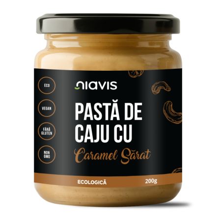 Pasta de caju cu Caramel sarat, 200 g, Niavis