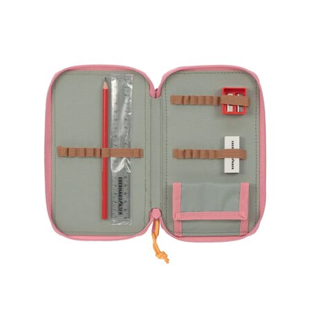 Penar mare cu trei compartimente Unique, Pink, Laessig 625382