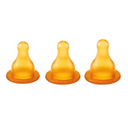 Set 3 tetine din cauciuc +4 luni, Thermobaby 456443