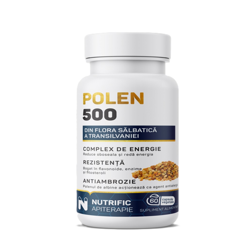 Polen, 500mg, 60 capsule vegetale, Nutrific