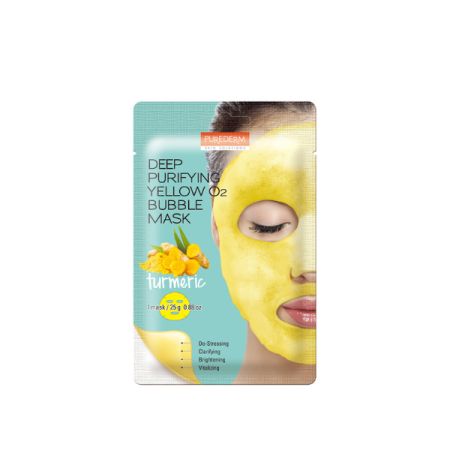 Masca cu bule de oxigen cu turmeric, 25g, Purederm