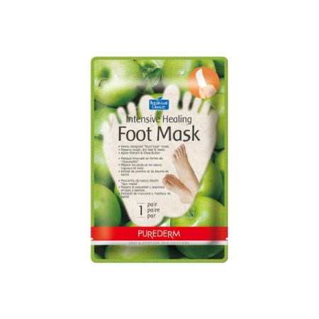 Masca tratament intensiv de picioare cu Unt de Shea, Ulei de menta si Extract de mere, 16 g, Purederm