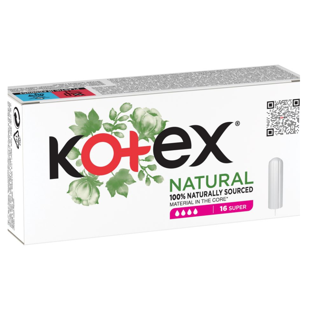 Tampoane interne Natural Super, 16 buc, Kotex