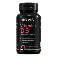 Vitamina D3 naturala, 4000UI, 60 capsule, Niavis