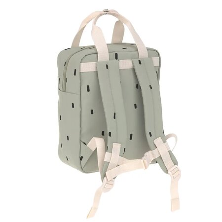 Rucsac pentru copii, Square Happy Prints Light Olive, +2 ani, Laessig 625835
