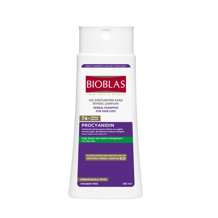Sampon anticadere pentru parul gras Procyanidin, 360 ml, Bioblas 625845