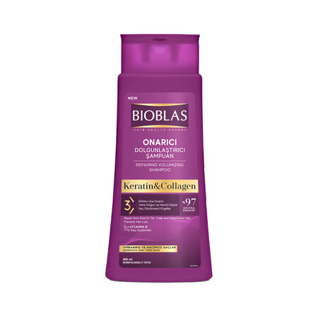 Sampon anticadere pentru volum Collagen + Keratin, 360 ml, Bioblas 695144