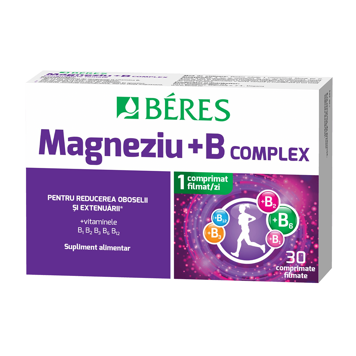Magneziu+B Complex, 30 comprimate filmate, Beres