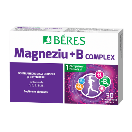 Magneziu+B Complex, 30 comprimate filmate, Beres