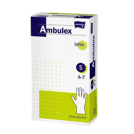 Manusi examinare latex pudrate, Small, 100 bucati, Ambulex