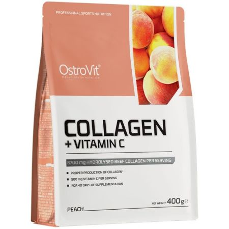 Collagen + Vitamina C Piersici, 400 g, Ostrovit