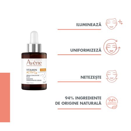 Ser corector cu efect de luminozitate Vitamin Activ Cg, 30 ml, Avene 626351