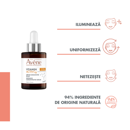 Ser corector cu efect de luminozitate Vitamin Activ Cg, 30 ml, Avene 626351