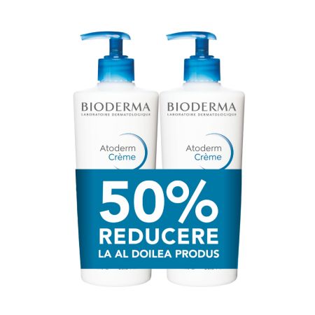 Pachet 2 x Crema de corp  Atoderm pentru piele uscata cu parfum, 500 ml (+ 50% la al doilea produs)