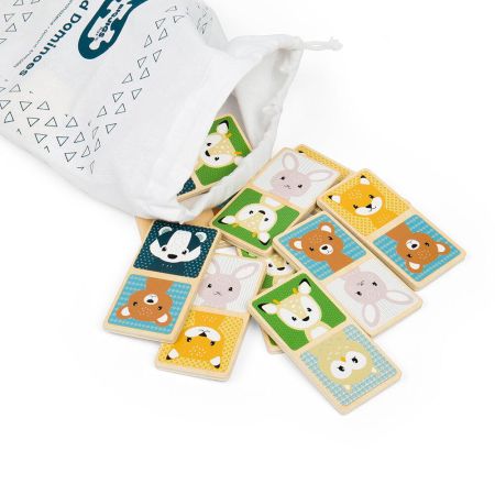 Domino din lemn Animalute din padure, +1 an, Big Jigs 626444