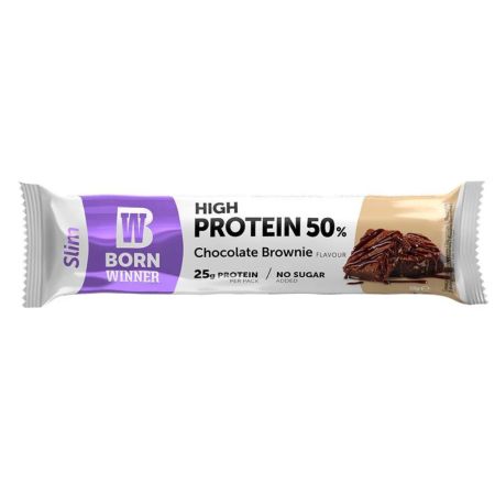 Baton proteic cu choco brownie Slim, 50 g, Born Winner