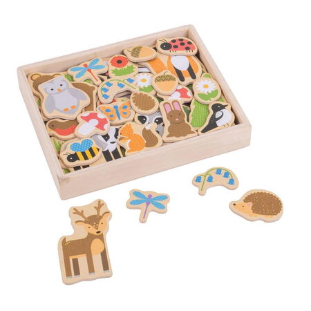 Set magnetic Animalute din padure, +3 ani, Big Jigs 626660