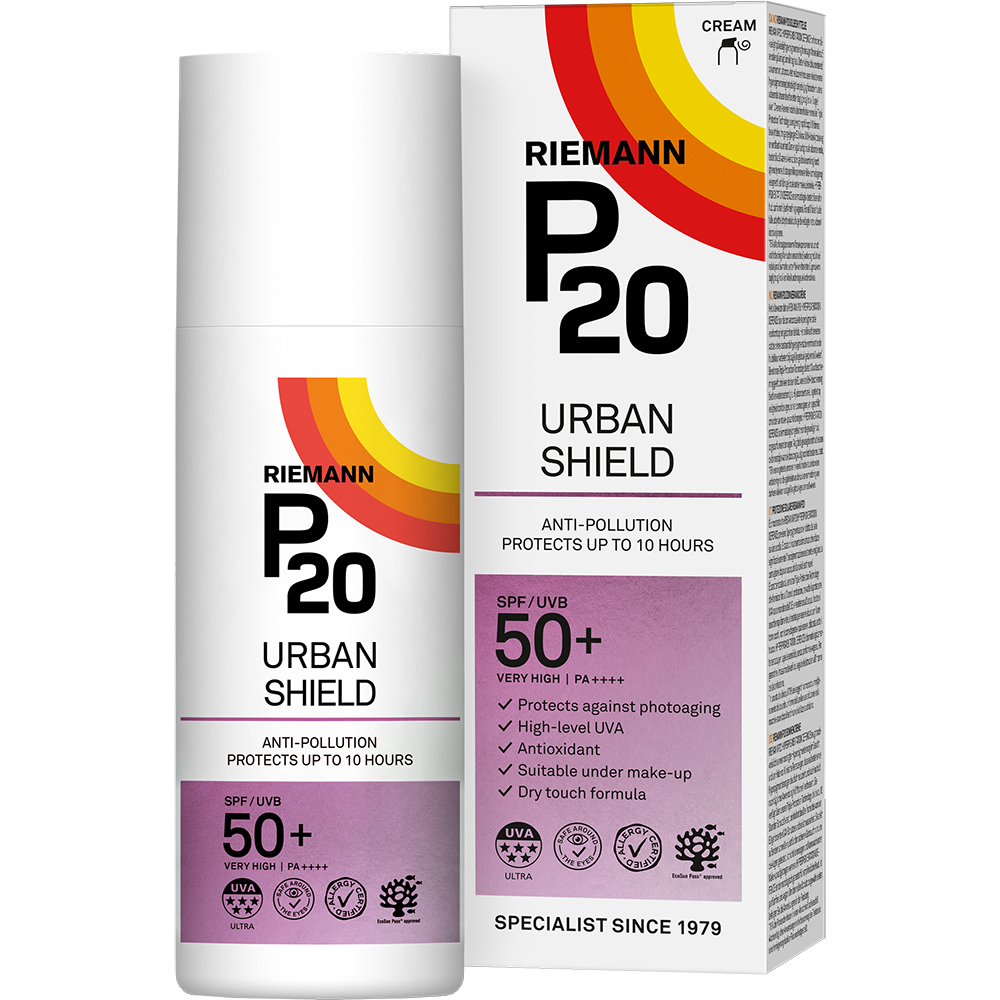 Crema de fata cu protectie solara SPF 50+ P20 Urban Shield, 50 ml, Riemann