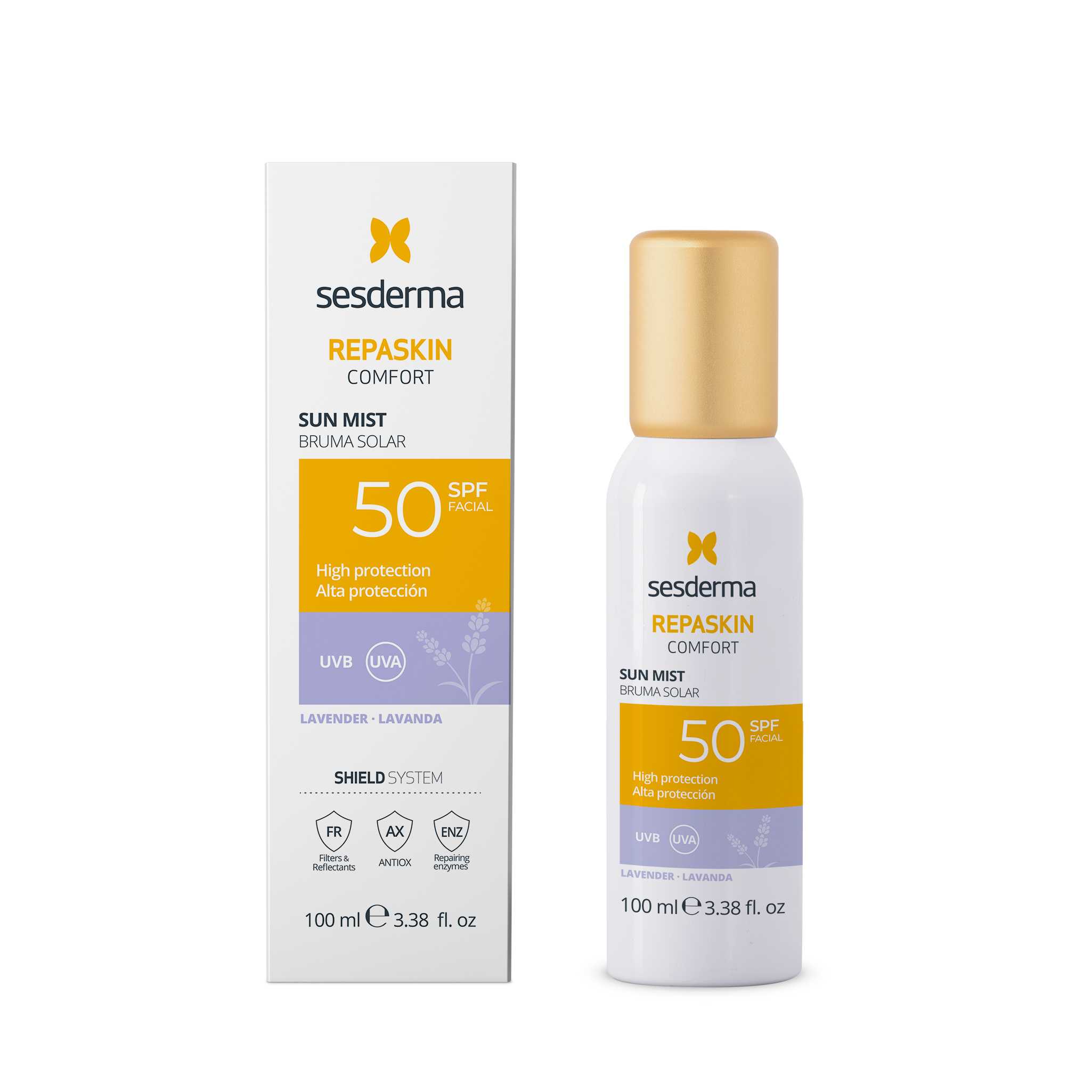 Mist solar Repaskin Comfort, Lavanda, 100 ml, Sesderma