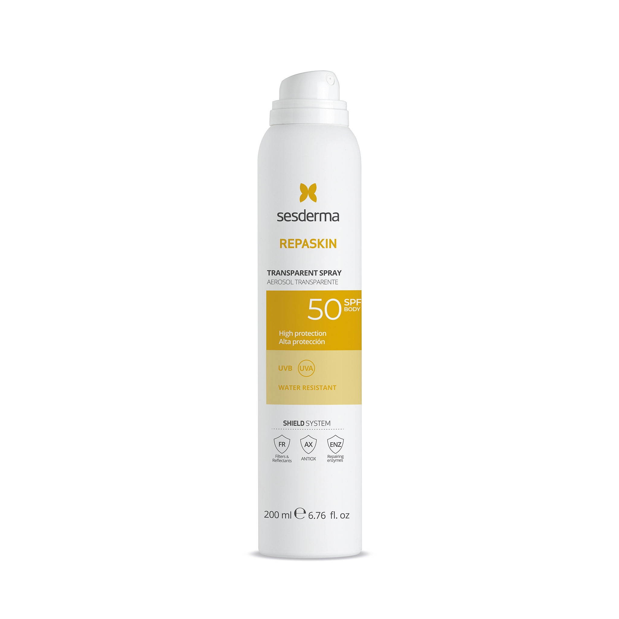 Spray transparent cu SPF50 Repaskin, 200 ml, Sesderma