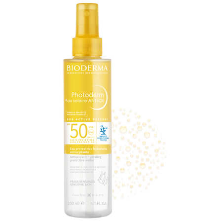 Apa cu protectie solara SPF 50 pentru piele sensibila Photoderm Anti-Ox, 200 ml, Bioderma