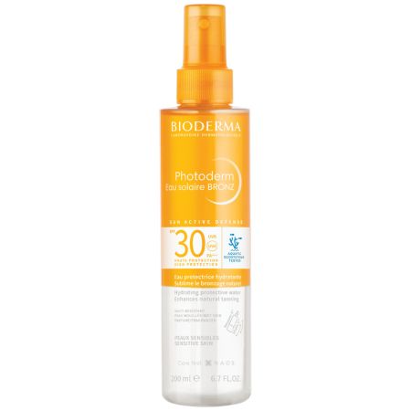 Apa cu protectie solara SPF 30 Photoderm Bronz, 200 ml, Bioderma