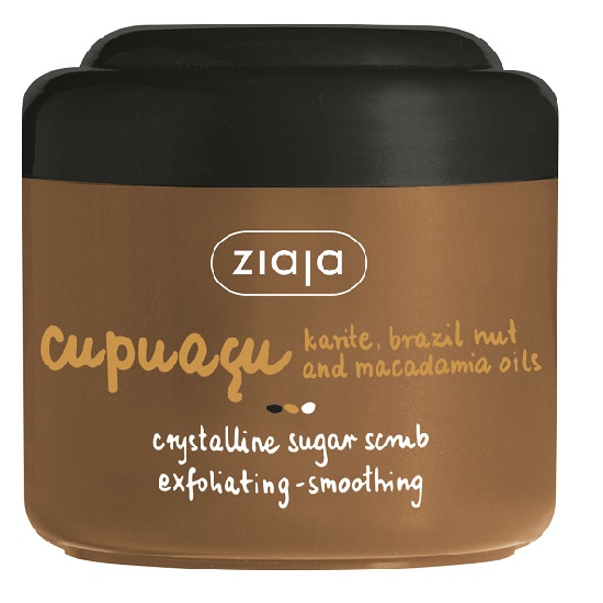 Scrub exfoliant pentru corp cu zahar cristalin Cupuacu, 200 ml, Ziaja