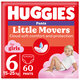 Scutece pants Little Movers, Nr. 6, 15-25 kg, Girls, 60 bucati, Huggies 801224