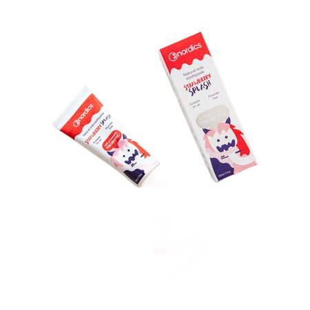 Pasta de dinti cu capsune si probiotice pentru copii, 50 ml, Nordics 819150