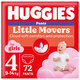 Scutece Pants Little Movers, Nr. 4, 9 -14 kg, Girl, 72 bucati, Huggies 801201