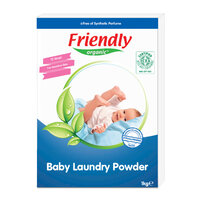 Detergent pudra de rufe pentru bebelusi, 1 Kg, Friendly Organic