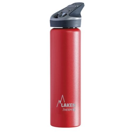 Termos inox cu capac automat Jannu Rosu, 750ml, Laken