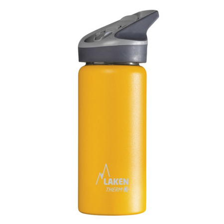 Termos inox cu capac automat Jannu Galben, 500ml, Laken