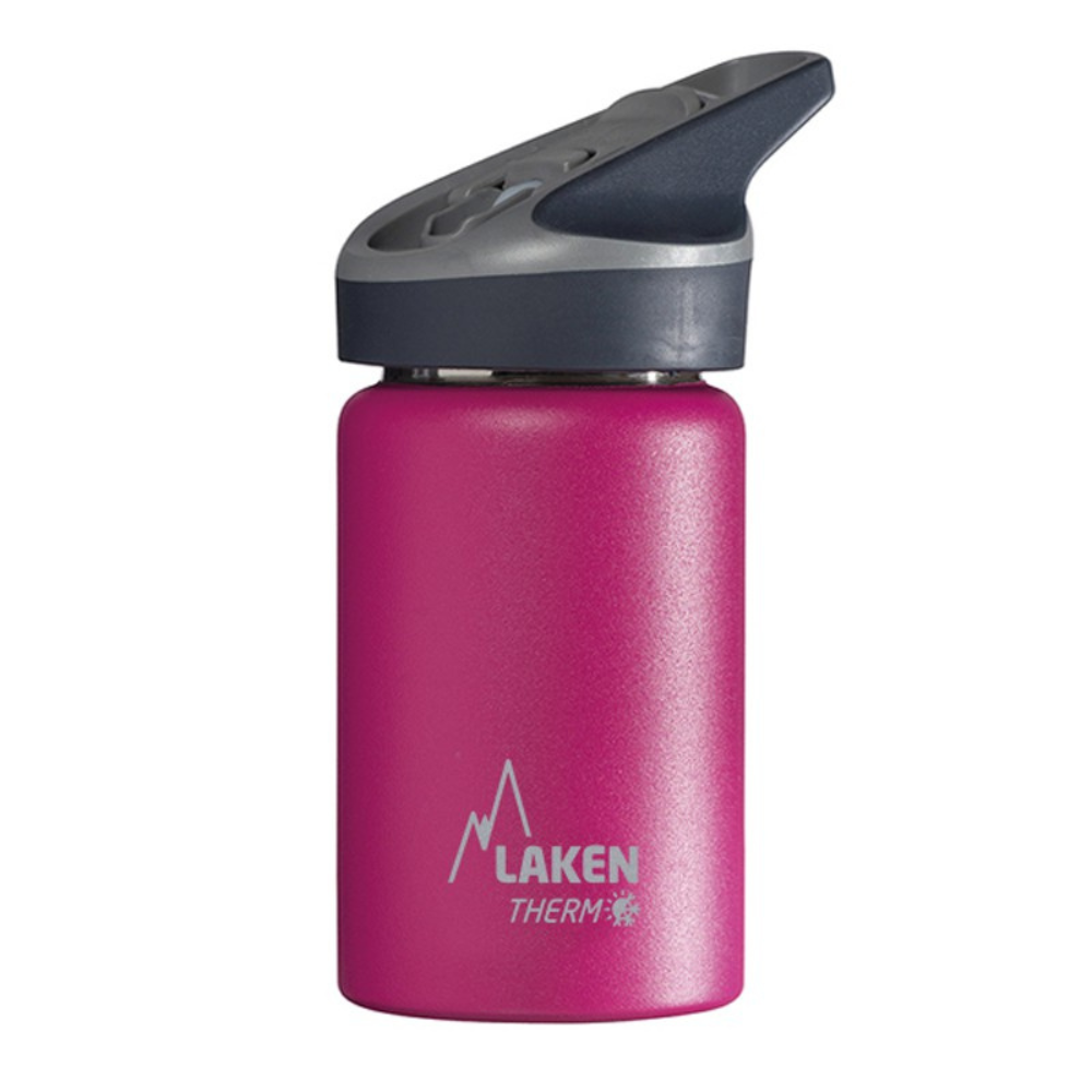 Termos inox cu capac automat Jannu, Fucsia, 350 ml, Laken