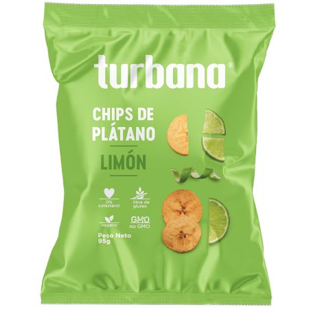 TURBANA CHIPS DE PLANTAN CU LIMON 95 GR