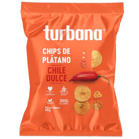 TURBANA CHIPS DE PLANTAN CU CHILI DULCE 85 GR