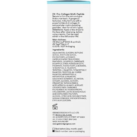 Ser Power Peptides, 30 ml, Geek & Gorgeous 760277