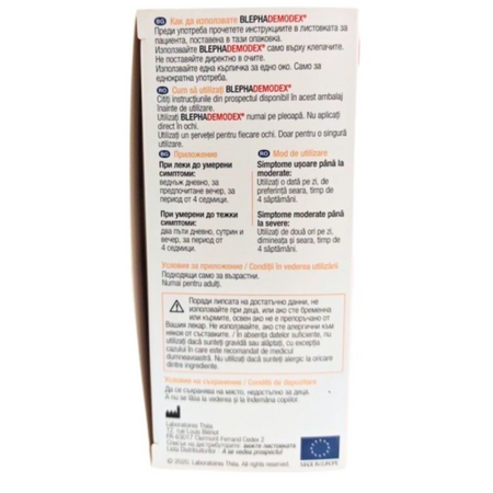 Servetele sterile pentru igiena pleoapelor Blephademodex, 30 bucati, Thea 772130