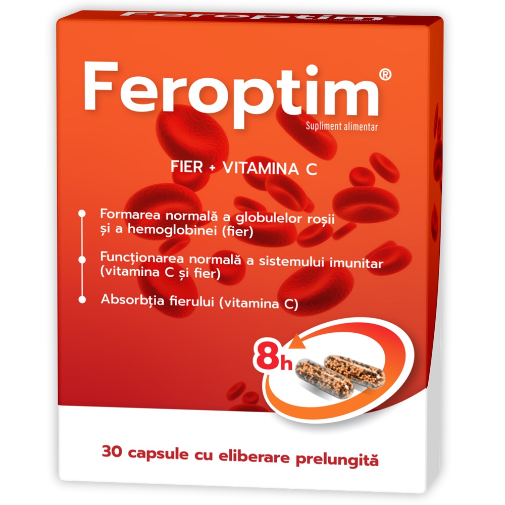 Feroptim Retard, 30 capsule cu eliberare prelungita, Zdrovit