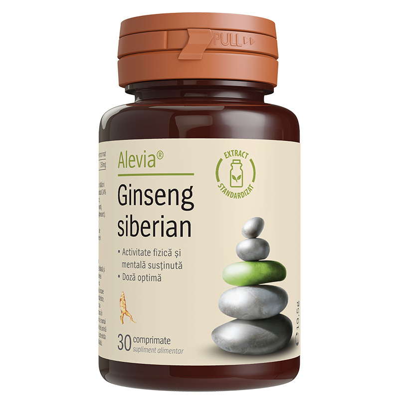 Ginseng Siberian, 30 capsule vegetale, Alevia